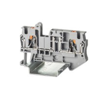 Клемма с размыкателем, зажим push-in, 2 точки подключения, 4 кв.мм, серая  VPR-4-TG  DKC