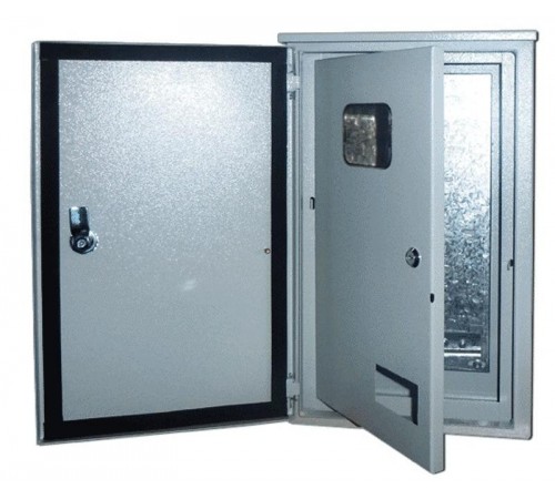 Щит распределительно-учетный навесной металлический  ЩРУН-3/9 520х310х150 3-фаз 9 мод. IP54 двухдверный  30411DEK  DEKraft