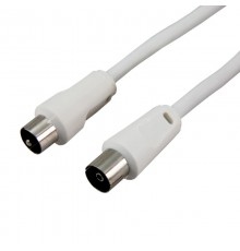 Шнур ТВ гнездо - ТВ штекер, длина 10 метров, белый  18-0007  REXANT