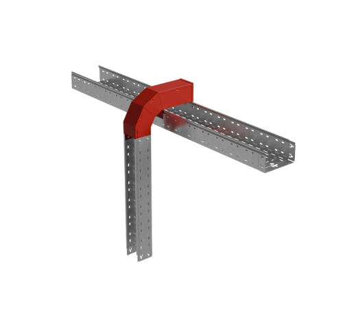 T-ответвитель крышка верт. вниз 100х400х200 мм "ПЛЮС"  OKTDplus100-400-200  КМ-профиль