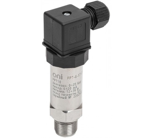 Преобр. давл. PPT10 0,5% 0-25Бар 4-20мА M20 DIN43650  PPT-G-ST-025-4-20-3-2  ONI
