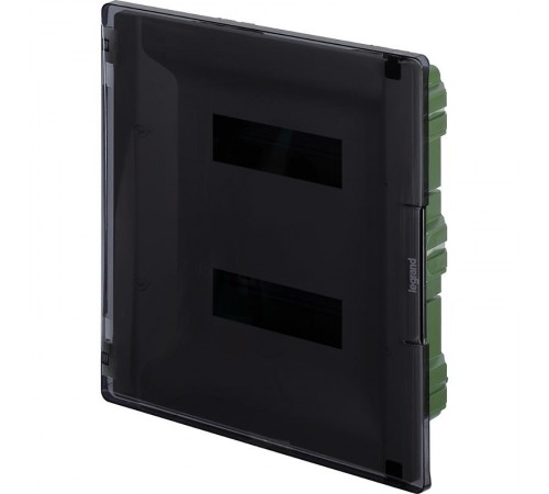 Practibox3 встраиваемый прозрачная дверь 2х12м земля+нейтраль  401753  Legrand