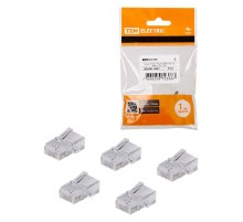 Разъем RJ-45 UTP для кабеля кат. 5Е, 8P8C (5 шт),  SQ0561-0027  TDM