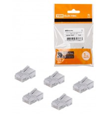 Разъем RJ-45 UTP для кабеля кат. 5Е, 8P8C (5 шт),  SQ0561-0027  TDM