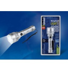 Фонарь универсальный S-LD044-C Silver "Simple Light Gambit", пластик, 0,5 Watt LED, упаковка кламшелл, 2хАА н/к, цвет серебро  UL-00000206  Uniel