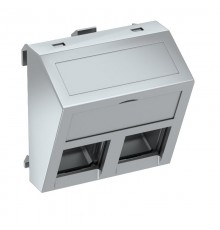 Корпус компьютерной розетки Modul45 тип C (наклонный) 45x45 мм (серебристый) (DTS-02C AL1)  6119290  OBO Bettermann