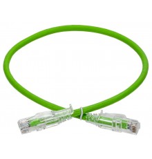 ITK Коммутационный шнур кат.6A UTP 0,5м st. лент. замок зел.  PC02-C6AUL-D05M-SC-RL  ITK