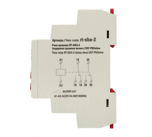 Реле времени RT-SBA-2 (задержка времени включ.) PROxima  rt-sba-2  EKF
