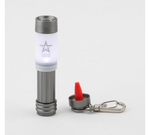 Фонарь брелок 1хLED 3xLR44 BB-702 Трансформер Снайпер : фонарь + светильник, алюминий, батареи в комплекте  Б0030184  АРМИЯ РОССИИ