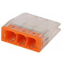 Аксессуары для клемм NO-224-23 ЭРА Клемма СМК компактная серии 203, 3 отверстия, 0,5-2,5 мм2 (упак  Б0043941  ЭРА