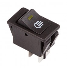 Выключатель клавишный 12V 35А (4с) ON-OFF с желтой LED подсветкой  36-4442  REXANT