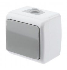 5-101-03 Выключатель, 10А-250В, IP54, ОУ, Atlantic, серый  Б0050940  Intro