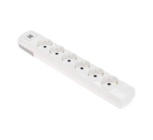 Колодка PREMIUM 6 гнезд, с/з, 2 USB, белый  13-4407  REXANT