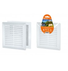 Решетка разъемная с москитной сеткой, наклонные жалюзи, 203х203  SQ1807-0022  TDM