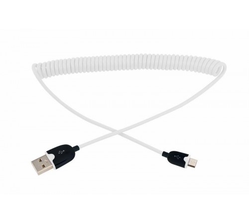 USB кабель универсальный microUSB шнур витой 1,5 м белый  18-4301  REXANT