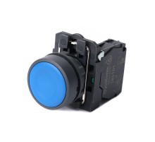 Кнопка SB5 в сборе модульная 22мм синяя с возвратом пластик 1НО  SB5AA61  SE