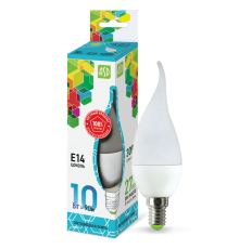 Лампа светодиодная LED-СВЕЧА НА ВЕТРУ-standard 10Вт 230В Е14 4000К 900Лм  4690612024592  ASD