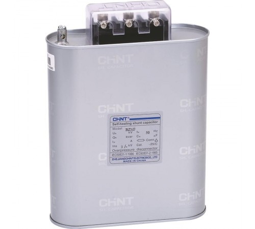 Конденсатор трехфазный BZMJ 0.4-3-3 АС400В, 3кВАр  516349  CHINT