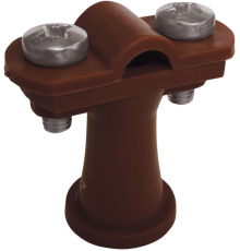 Держатель проводника круглого 6-10 мм коричневый, высота 38 мм, пластик91105Ezetek