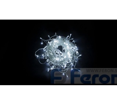 Гирлянда - занавес CL19  204 диодов  5000K , 2*1,5м + 3м IP44 прозрачный шнур  32329  FERON