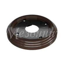 Рамка одноместная пластиковая, D 92x14 мм, цвет - коричневый, серия УСАДЬБА, ТМ МЕЗОНИНЪ