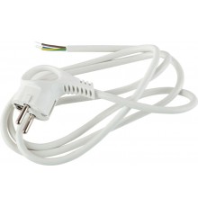 U-3x1,5-2m-W Шнур питания с вилкой с/з ПВС 3x1,5 2м белый  Б0048706  ЭРА