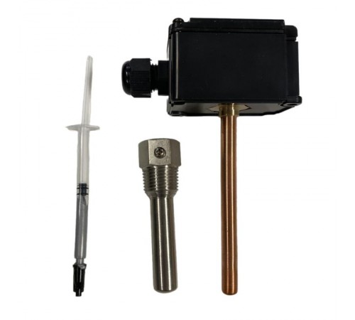 Датчик температуры погружной, -50...+150°С 4...20мА 100мм =15...35В с гильзой 50мм  SPTC100  SE