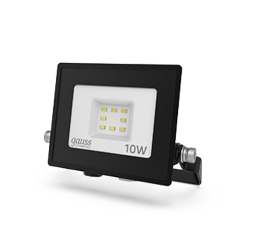 Прожектор светодиодный Elementary 10W 780lm IP65 6500К черный ПРОМО 1/20  613100310P  Gauss