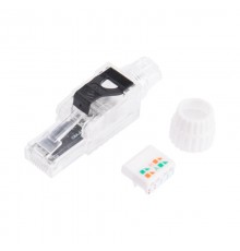 Разъем RJ-45(8P8C) полевой заделки под витую пару, UTP, CAT 6 (50 µ"/ 50 микродюймов) серия PRO  02-0281  REXANT