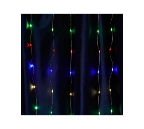 Гирлянда - занавес Водопад 230V 450 LED 3*3м, Мультиколор с контроллером, IP44 , сетевой шнур 3м в комплекте, CL28  48605  FERON