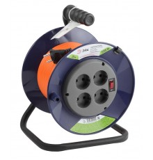 Удлинитель силовой ЭРА RPx-4s-2x1.0-20m на п. катушке б/з 4 гн 20м ПВС 2х1  Б0043050  ЭРА