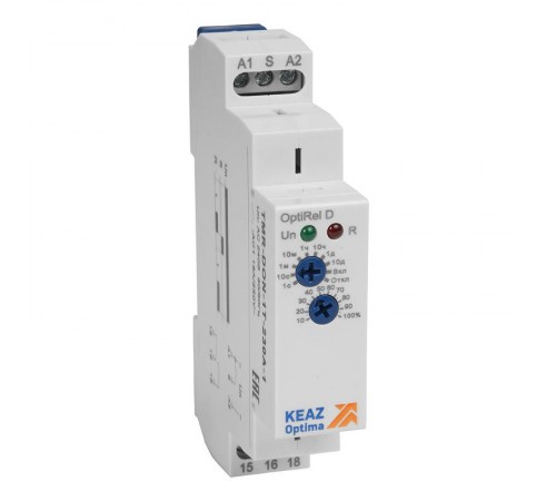 Реле времени OptiRel D TMR-DON-1T-240U-2 задержка включения 16А 2СО 12-230АС/DC  332012  КЭАЗ