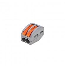 Соединительная клемма многоразовая, 2-х проводная, серая (0,08-4 мм), (10шт.)  06-0200-B10  REXANT