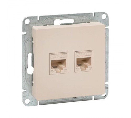 Механизм розетки RJ45 (cat5), кремовый Эпика  UP1-SOI-RJ45-5 EKF