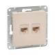 Механизм розетки RJ45 (cat5), кремовый Эпика  UP1-SOI-RJ45-5 EKF