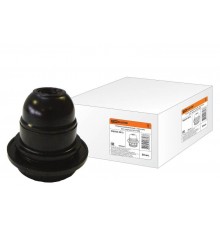 Патрон с кольцом карболитовый Е27 черный, Б/Н  SQ0335-0012  TDM