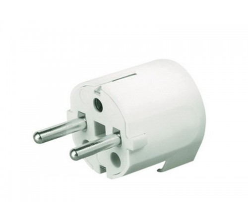 Вилка кабельная, бытовая с боковым вводом кабеля. Черная. IP20 16А 2P+E 230В  DISSL220163-B  DKC