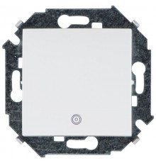 Simon 15 Белый Выключатель 1-кл кнопочный с пиктограммой, 16А 250В, винт. зажим  1591150-030  Simon