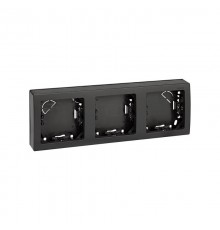 Simon 73 Рамка горизонтальная, 3 поста, 75*217мм, S73 Loft, графит  73630-62  Simon