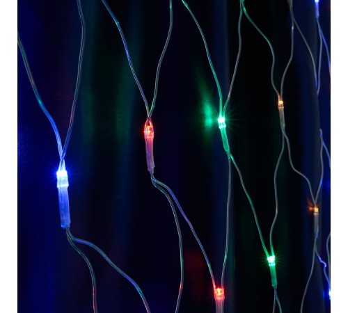 Гирлянда - сеть 160 диодов  мульти  CL70   1,5х1,5м + 1.5м прозрачный шнур, IP20  32354  FERON