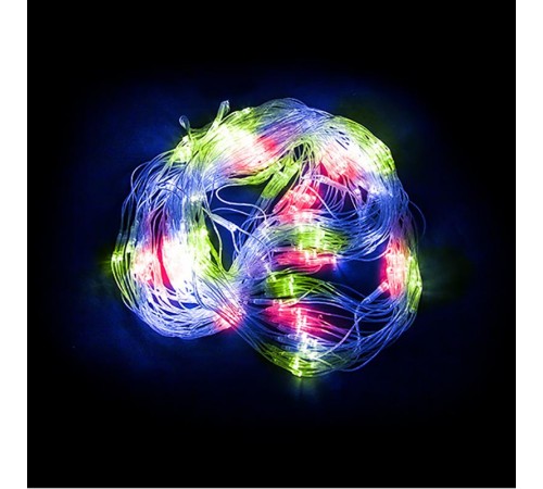 Гирлянда - сеть 160 диодов  мульти  CL70   1,5х1,5м + 1.5м прозрачный шнур, IP20  32354  FERON