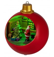 Фигура светодиодная новогодняя  EFIS-S03 композиция Шар красный мультиколор 3*АА 15*15*17 см  Б0060562  ЭРА