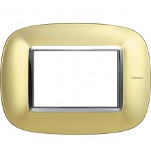 Ax. Рамка 3М Овал. Матовое золото  HB4803OSN  Legrand