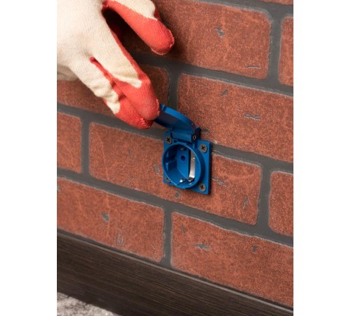 Розетка 112 панельная скрытая с крышкой 2Р+PЕ 16А 220В IP44 EKF  ps-112-16-220  EKF