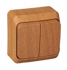 Этюд Бук О/У Выключатель 2-клавишный (сх. 5)  BA10-002T  SE