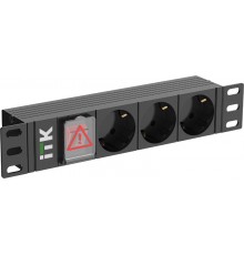 ITK PDU 3 розетки нем. ст. LED 1U вх. С14 10"  PH12-3D3-P  ITK