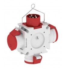 Тройник подвесной 100х100 мм 3хСЕЕ Розетка16А 5Р 6h 400v + 1 Вилка ССЕ 16А 5Р 6h 400v I 546-Bals I Bals