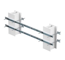 Обжимной комплект монтажных профилей тип 3 , крепление к двум стойкам размерами 350 на 440 мм , длина  профиля 1000 мм , длякрепления 1 оболочки, горя