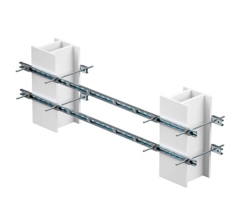 Обжимной комплект монтажных профилей тип 3 , крепление к двум стойкам размерами 350 на 440 мм , длина  профиля 1500 мм , длякрепления 1 оболочки, горя