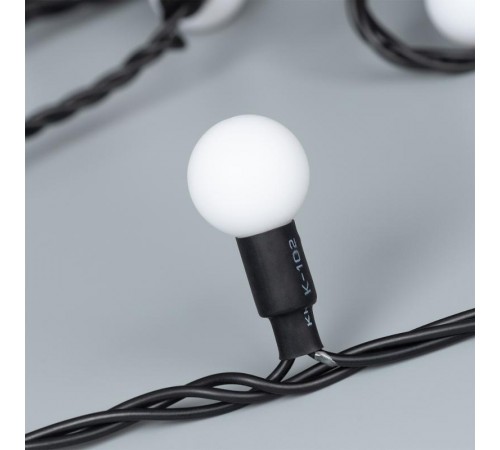 Светодиодная гирлянда ARD-BALL-CLASSIC-D23-10000-BLACK-80LED BLUE (230V, 3.5W)  025600  Arlight